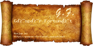 Gáspár Fortunát névjegykártya